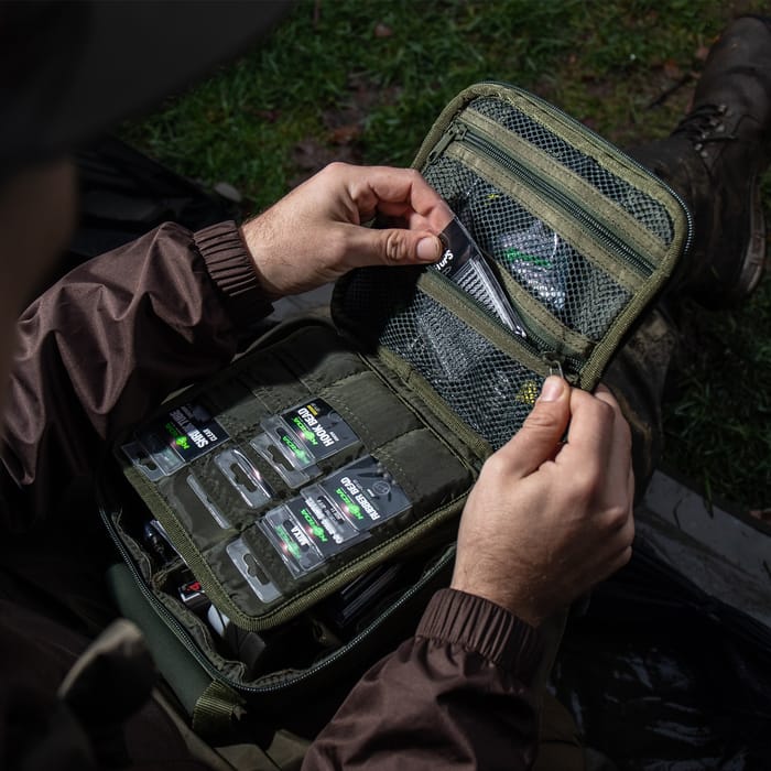 Trakker NXG Compact Tackle Fishing Bag Open In Use 6