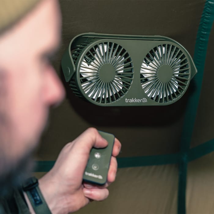 Trakker Remote Bivvy Fan In Use