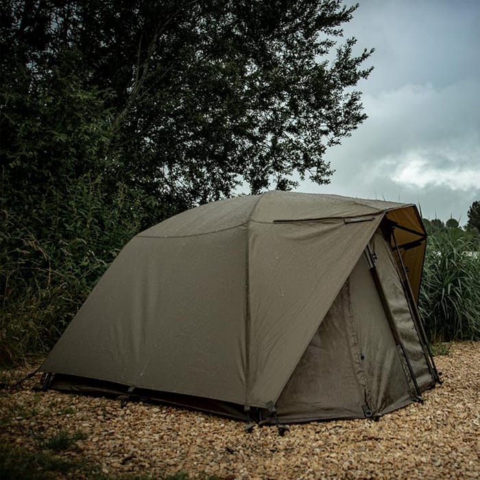 Trakker Tempest Fishing Brolly 100 Skull Cap Wrap In Use 4