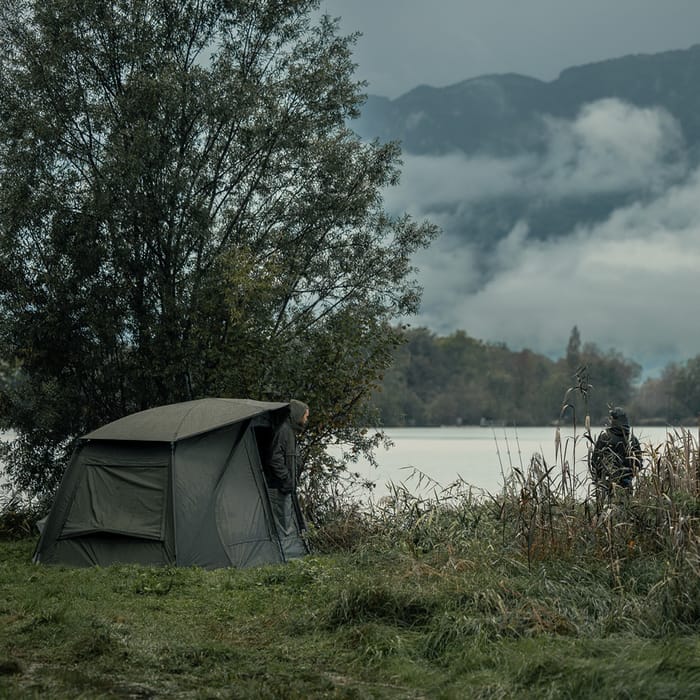 Trakker Tempest RS 200 Bivvy Skull Cap In Use 1