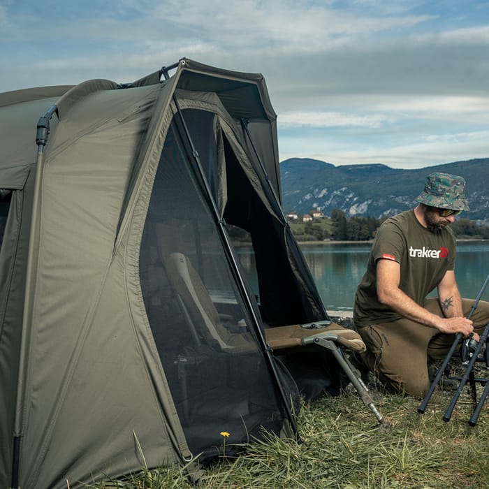 Trakker Tempest RS Brolly Insect Panel In Use 4