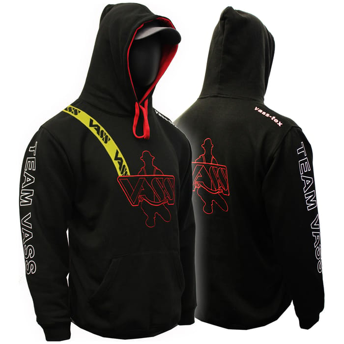 Vass Black/Red Hoody with Yellow Printed Strap