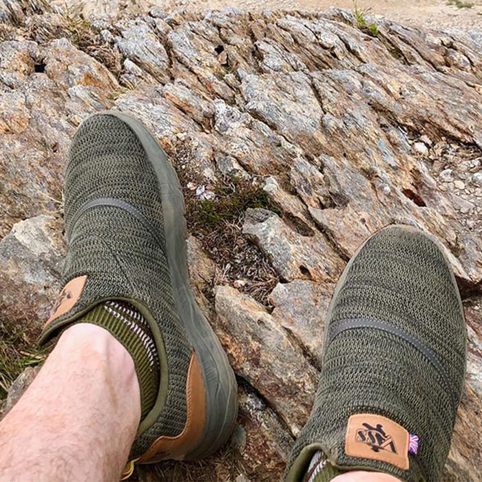 Vass Easy-Stretch Khaki Fishing Trainer In Use 2