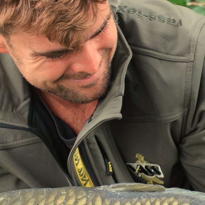 Vass Team Vass Casual Khaki Soft Shell Jacket In Use Close Up
