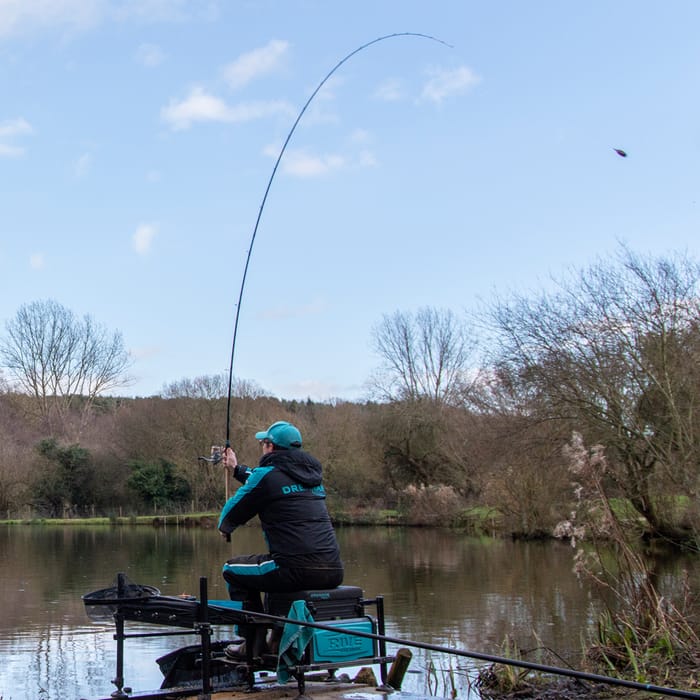 Drennan Vertex 11ft Carp Feeder Fishing Rod In Use