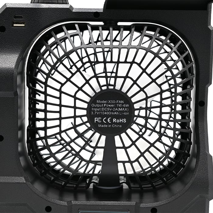 Wolf VOLTAIR Fishing Portable Fan & Powerbank Close Up 2