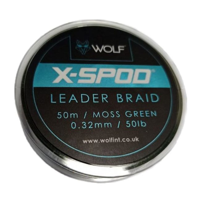 Wolf X-Spod Braided Shockleader 50m - Moss Green