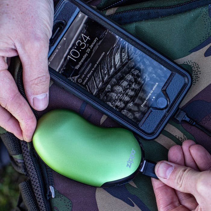 Zippo Green Heatbank 6 Rechargeable Hand Warmer & Power Bank 6