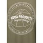 Aqua Products Big Logo Khaki T-Shirt Close Up 1