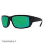 Costa Del Mar Fantail Sunglasses Blackout Frame Green Lenses