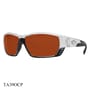 Costa Del Mar Tuna Alley Sunglasses Crystal Frame Copper Lenses