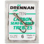 Drennan Carbon Semi Barbed Trebles 6
