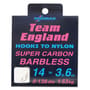 Drennan Team England Super Carbon Hooks to Nylon