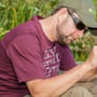ESP Sixth Sense Maroon Fishing T-Shirt In Use 2