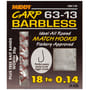 Middy 63-13 Carp Match Barbless Hooks To Nylon 18 to 4.4lb