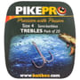 PikePro Semi-Barbed Treble Hooks