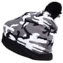 RidgeMonkey Camo Bobble Hat Black / Grey