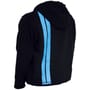 Rive Aqua Stripe Black Zipped Hoodie Back
