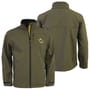 Vass Team Casual Khaki Soft Shell Jacket. High neck khaki green jacket