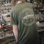 Aqua Products Big Logo Khaki T-Shirt In Use 2