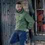 Aqua Products Half Zip Khaki Jacket In Use 3