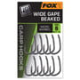 Fox Wide Gape Straight Carp Hooks - Micro Barbed