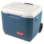 Coleman 50QT Xtreme Wheeled Fishing Cooler Blue Handle Down