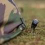 Advanta Discovery CCX One Night Stand Fishing Bivvy V2 Overwrap In Use Pegs