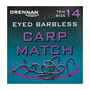 Drennan Eyed Barbless Carp Match Fishing Hooks Size 14