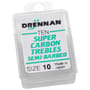 Drennan Super Carbon Trebles Semi-Barbed Hooks