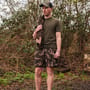 Fox Camo Logo Black Swim Shorts In Use 3