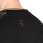 Fox Camo Logo Outline Black T-Shirt Close Up 1