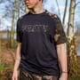 Fox Camo Logo Outline Black T-Shirt In Use 4