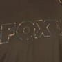 Fox Camo Logo Outline Khaki T-Shirt Close Up 3