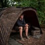 Fox Frontier Lite Camo Bivvy & Camo Vapour Peak In Use 2