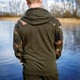 Fox Lightweight Khaki & Camo Split Zip Hoodie In Use 4