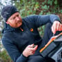 Guru Black Fleece Gilet In Use 5