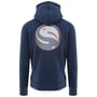 Guru Navy Fishing Hoodie Back