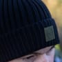 Korda LE Fishermen Beanie Hats Black Close Up