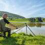 Korum Tripod Fishing Feeder Arm In Use 2
