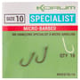 Korum Xpert Specialist Fishing Hooks Size 10 Micro Barbed