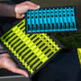Matrix Shallow Drawer Winder Fishing Tray Light Blue & Lime 2