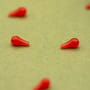 OMC Dazzlers Blood Red Long Distance Fishing Hook Bead Close Up 3