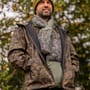 OMC Water Repellent Centre Half Camo Fishing Scarf In Use 1
