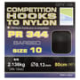 Preston Barbed PR344 Hooks to Nylon