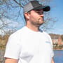Preston White Fishing T-Shirt In Use 3