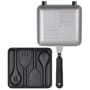 RidgeMonkey Deep Fill Sandwich Toaster XL with utensil MK2 Silver