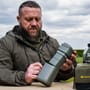 RidgeMonkey Fishing ThermoMug DLX Brew Set Green In Use 4