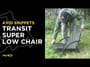 Demonstrating the Avid Carp Transit Super Low Chair.