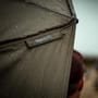 Trakker Tempest Fishing Brolly 100 Skull Cap Wrap Close Up Logo